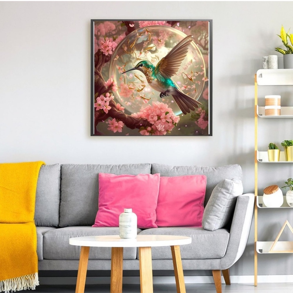 Hummingbird 5D Diamond Art Kits for Kids Beginner DIY Full Drill​ - Picture 4 of 4